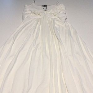 Sky Strapless White Summer Long Dress